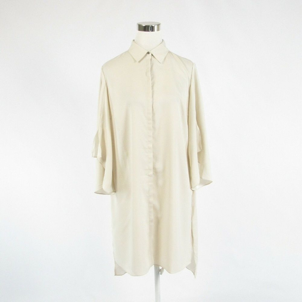 H By Halston light beige blouse S